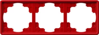 Рамка Gira S-Color на 3 поста, универсальная, красный