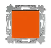 ABB Levit оранжевый / дымчатый чёрный Выключатель кнопочный 1-но клавишный, 1но