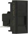 Розетка компьютерная на 1 модуль Donel UTP RJ45 Cat.6, черный матовый