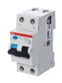Автоматический выключатель дифференциального тока (АВДТ) ABB DSH201 R, 6A, 30mA, тип AC, кривая отключения C, 2 полюса, 4,5kA, электро-механического типа, ширина 2 модуля DIN