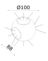 Настенный светодиодный светильник, 4x3Вт