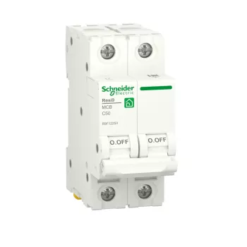 Автоматический выключатель Schneider Electric Resi9, 2 полюса, 50A, тип C, 6kA