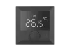 Термостат с датчиком пола, программируемый, 16 A, 55*55 мм.черный, ручка настройки