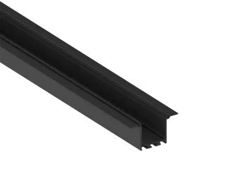 Встраиваемый алюминиевый профиль под шпаклевку 39,8х74,8х2000 мм. Цвет: Чёрный, RAL9005