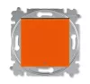 ABB Levit оранжевый / дымчатый чёрный Выключатель кнопочный 1-но клавишный с подсветкой