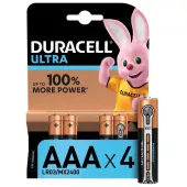 Батарейка алкалиновая AAA LR03/MX2400 Ultra Power 1.5v (блистер  4 шт.) Duracell