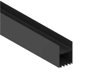 Накладной/подвесной алюминиевый профиль, 50х73,5х2000. Цвет: Чёрный матовый, RAL9005,серия:DN8HF