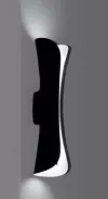 Artemide Decorative бра Cadmo Parete, 54x13x13см, 2x26/32W (GX24 q-3), техно-полимер черно-белый