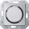Светорегулятор поворотно-нажимной Gira ClassiX для ламп накаливания 230в и электронных трансформаторов 12в, без нейтрали, хром