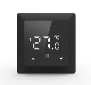 Термостат с датчиком пола, программируемый, с Wi-Fi, 16 A, под рамку 55х55 мм, черное стекло