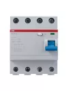 Устройство защитного отключения (УЗО) ABB F200, 4 полюса, 40A, 100 mA, тип AC, электро-механическое, ширина 4 DIN-модуля