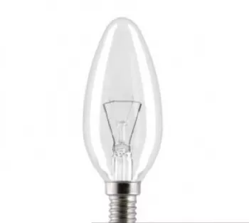 GE  40C1/CL/E14  40W 230V  -  прозрачная лампа свеча