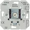 Светорегулятор поворотно-нажимной Gira ClassiX для ламп накаливания 230в, электронных и обмоточных трансформаторов 12в, без нейтрали, латунь