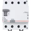 Устройство защитного отключения (УЗО) Legrand RX3, 4 полюса, 63A, 100 mA, тип AC, электро-механическое, ширина 4 DIN-модуля