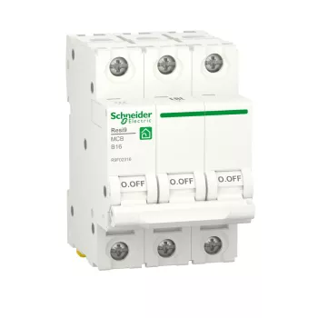 Автоматический выключатель Schneider Electric Resi9, 3 полюса, 16A, тип B, 6kA