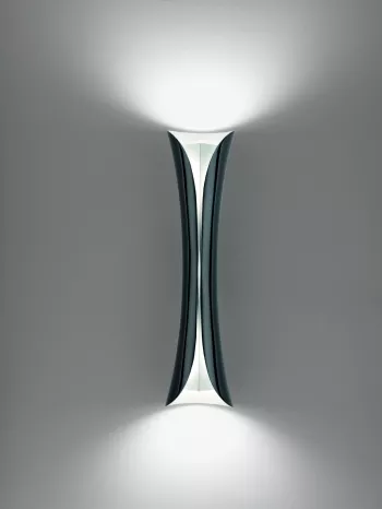Artemide Decorative бра Cadmo Parete, 54x13x13см, LED 2*10W 920lm 3000K, техно-полимер черно-белый ц