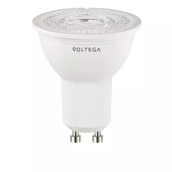 Voltega Lens Лампа светодиодная софит 6W DIM GU10 4000К прозрачное линз.стекло