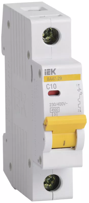 Автоматический выключатель IEK ВА47-29 1Р 10A 4,5кА C