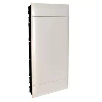 Пластиковый щиток на 36 модулей (3х12) Legrand Practibox S для встраиваемого монтажа в твёрдые стены, цвет двери белый