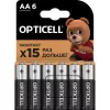 Батарейка алкалиновая AA/LR6,  6 шт. в блистере, Basic Opticell