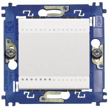 Выключатель одноклавишный проходной Bticino LivingLight, на винтах, белый