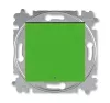 ABB Levit зелёный / дымчатый чёрный Выключатель кнопочный 1-но клавишный с подсветкой
