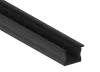 Встраиваемый алюминиевый профиль 23х14,5х2000 мм. Цвет: Черный, RAL9005