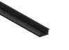 Встраиваемый в пол алюминиевый профиль 27х11х2000 мм. Цвет: Черный, RAL9005