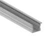 Встраиваемый алюминиевый профиль 23х14,5х2000 мм. Цвет: Анодированное серебо