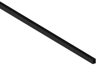 Накладной алюминиевый профиль 10х13х2000. Цвет:Черный. RAL9005