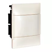 Пластиковый щиток на  6 модулей Legrand Practibox S для встраиваемого монтажа в полые стены, цвет двери белый