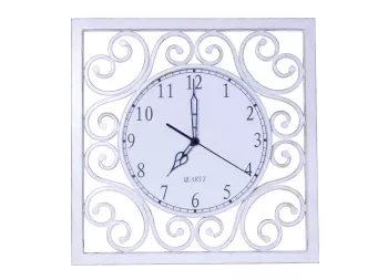 Donolux Classic часы настенные квадратные, 41х41 см, циферблат белого цвета, арматура цвета состарен