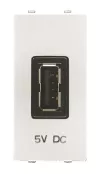 Abb NIE  Механизм USB зарядного устройства, 1М, 2000 мА, 5В, серия Zenit, цвет альпийский белый