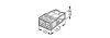 Wago Клемма 2273-202 для распред.коробок на 2 провода сечением 0,5-2,5 мм2 (без пасты,100 шт./уп.)