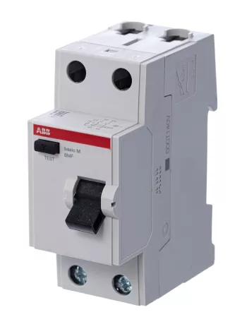 Устройство защитного отключения (УЗО) ABB Basic M, 2 полюса, 40A, 100 mA, тип AC, электро-механическое, ширина 2 DIN-модуля