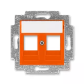 ABB Levit оранжевый Накладка с суппортом для информационных разъёмов