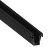 Встраиваемый алюминиевый профиль 3в1 под натяжной потолок, 75х82,5х3000. Цвет:Черный