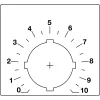 Abb COS  Шильдик для потенциометра (со шкалой)