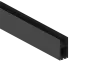 Накладной/подвесной алюминиевый профиль, 32х71,5х2000. Цвет: Черный. RAL9005