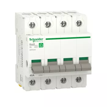 Рубильник модульный Schneider Electric Resi9, 4 полюса, 40A, ширина 4 DIN-модуля