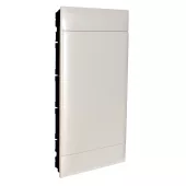 Пластиковый щиток на 72 модуля (4х18) Legrand Practibox S для встраиваемого монтажа в твёрдые стены, цвет двери белый