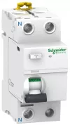 Устройство защитного отключения (УЗО) Schneider Electric Acti9 iID, 2 полюса, 25A, 10 mA, тип AC, электро-механическое, ширина 2 DIN-модуля