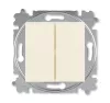 ABB Levit слоновая кость / белый Выключатель кнопочный 2-х клавишный