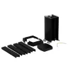 Legrand 653042 Snap-On мини-колонна алюминиевая с крышкой из пластика 4 секции, высота 0,3 метра, цвет черный