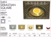 FEDE Светильник встраиваемый из латуни квадратный  серия SAN SEBASTIAN цвет GOLD WHITE PATINA