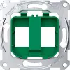 Merten Суппорт разъёма Modular Jack, 2 поста, цвет зелёный