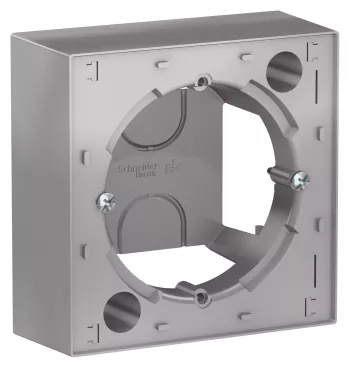 Коробка для накладного монтажа (комбинируемая) Schneider Electric Atlas Design, алюминий