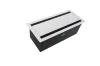 Настольный встраиваемый розеточный блок с откидной крышкой 8 мод. (4 мод. 45х45), алюминий