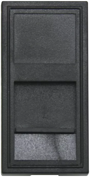 Розетка компьютерная на 1 модуль Donel UTP RJ45 Cat.5e, черный матовый