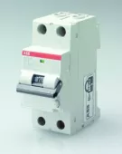 Автоматический выключатель дифференциального тока (АВДТ) ABB DS201, 40А, 30мА, тип AC, кривая отключения B, 2 полюса, 6кА, электро-механического типа, ширина 2 модуля DIN
